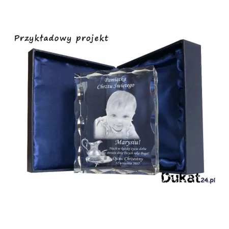 Kryształ - Pamiątka Chrztu Świętego - Duża Fala - Dukat24.pl