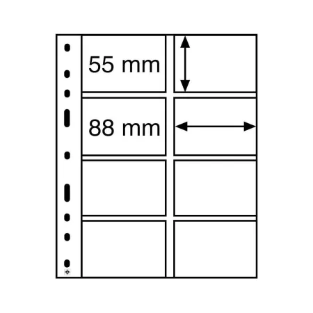 Strony na karty telefoniczne Leuchtturm Optima 4VC