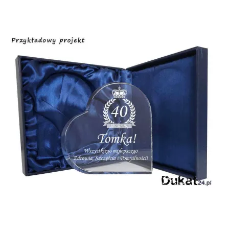 Kryształ - Prezent na 18-stkę Urodziny - Serce - Dukat24.pl