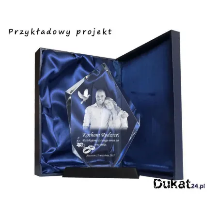 Kryształ - Podziękowanie ślubne dla rodziców - Szklana Statuetka - Dukat24.pl